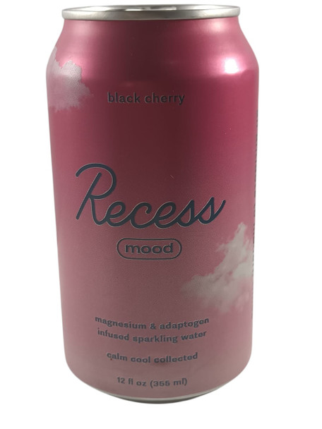 Magnesium & Adaptogen Infused Sparkling Water, Black Cherry, 12 oz - Agua con gas infundida con magnesio y adaptógenos, cereza negra, 355 ml