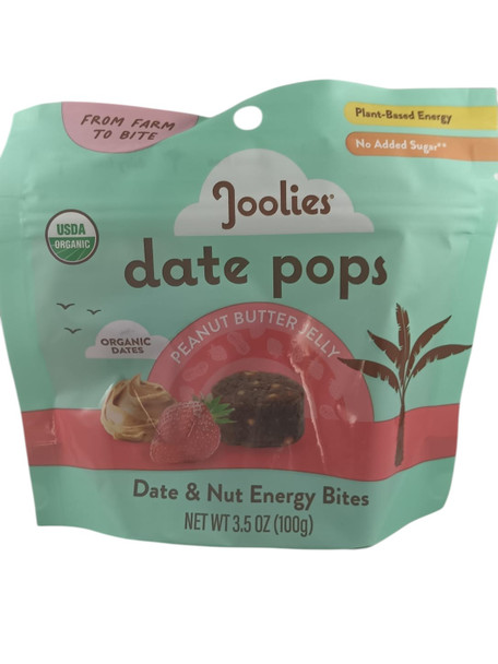 Date & Nut Energy Bites, Peanut Butter Jelly, Organic, 3.5 oz - Bocaditos Energéticos de Dátiles y Frutos Secos, Mantequilla de Maní, Orgánicos, 100 g