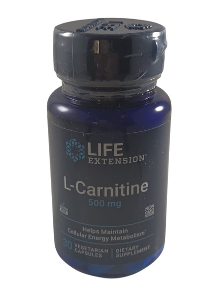 L-Carnitine, 500mg, 30 Vegetarian Capsules - L-Carnitina, 500 mg, 30 Cápsulas Vegetarianas