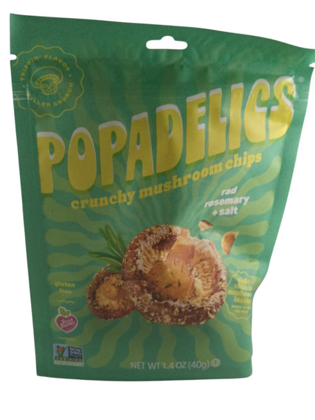 Mushroom Chips, Rosemary & Salt, 1.4 oz - Chips de hongo, Romero y Sal, 40 g