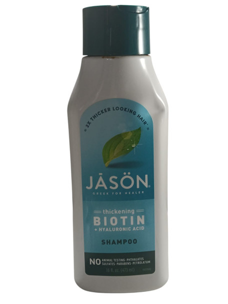 Shampoo, Biotin + Hyaluronic Acid, 16 fl oz - Champú con Biotina + Ácido Hialurónico, 473 ml