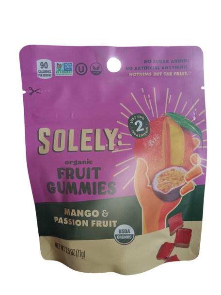 Fruit Gummies, Mango & Passionfruit, Organic, 2.5 oz - Gominolas de Frutas, Mango y Maracuyá, Orgánica, 71 g