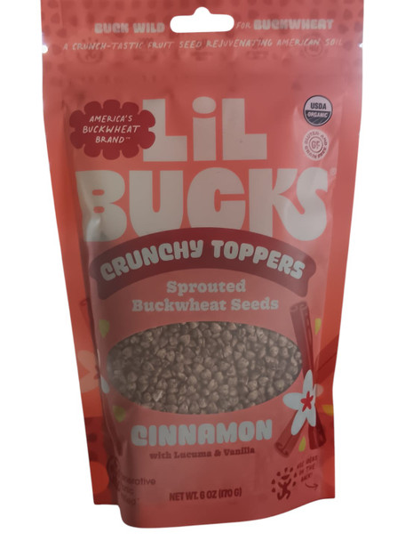 Crunchy Toppers, Sprouted Buckwheat Seeds, Cinnamon with Lucuma & Vanilla, Organic, 6 oz - Granos crujientes, semillas de trigo sarraceno germinadas, canela con lúcuma y vainilla, orgánico, 170 g