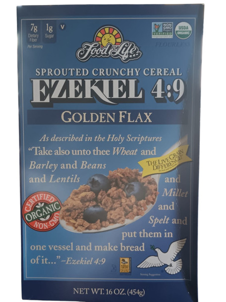 Cereal, Sprouted Golden Flax, Ezekiel 4:9, Organic, 16 oz - Cereales, Semillas de Linaza Dorada Germinadas, Ezekiel 4:9, Orgánico, 454 g
