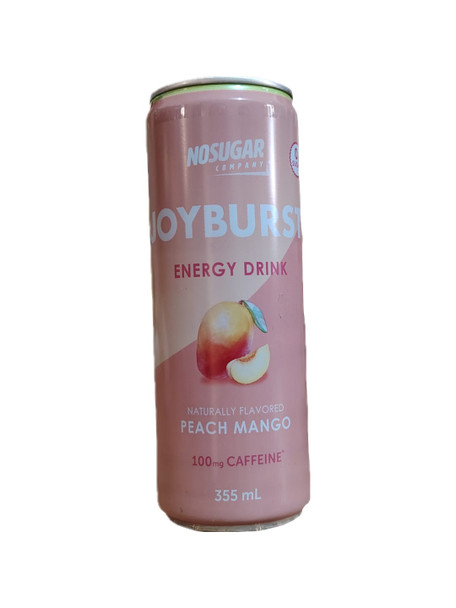 Energy Drink, Peach Mango, 100mg Caffeine, 355ml -