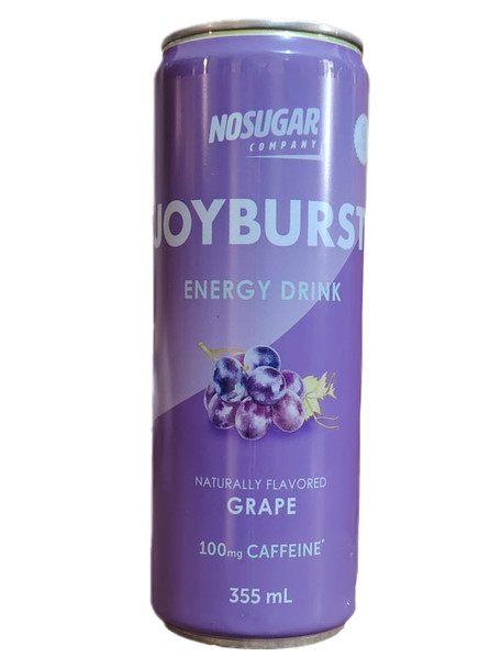 Energy Drink, Grape, 100mg Caffeine, 355ml - Bebida Energia, Uva, 100 mg de Cafeína, 355 ml