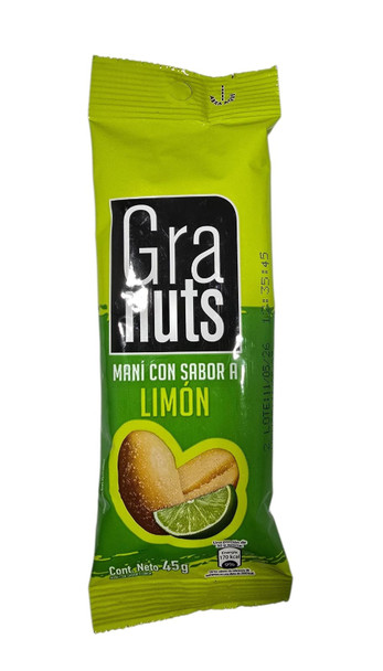 Peanuts, Lime, 45g - Mani con Sabor a Limon, 45g