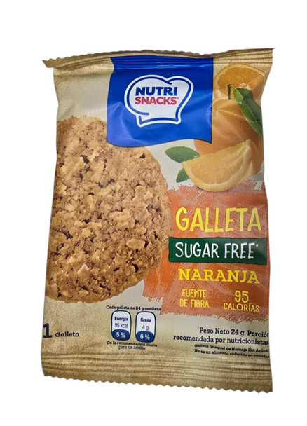 Cookie, Orange, Sugar Free, 24g - Galleta, Naranja, Sin Azucar, 24g