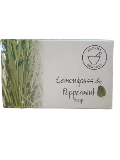 Soap, Lemongrass & Peppermint, 100g - Jabón de hierba limón y menta, 100 g -