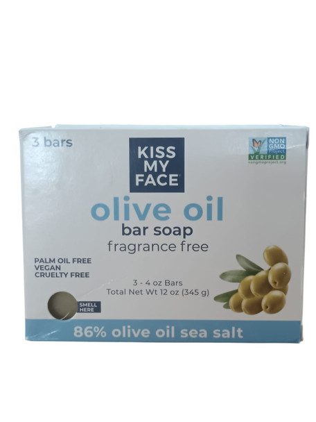 Soap, Olive Oil, Fragrance Free, 3-4 oz. Bars - Jabón, Aceite de Oliva, Sin Fragancia, 3 Barras de 4 oz.