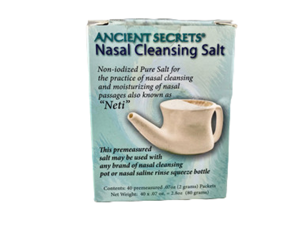 Nasal Cleansing Salt, 40 Packets - Sal para Limpieza Nasal, 40 Paquetes