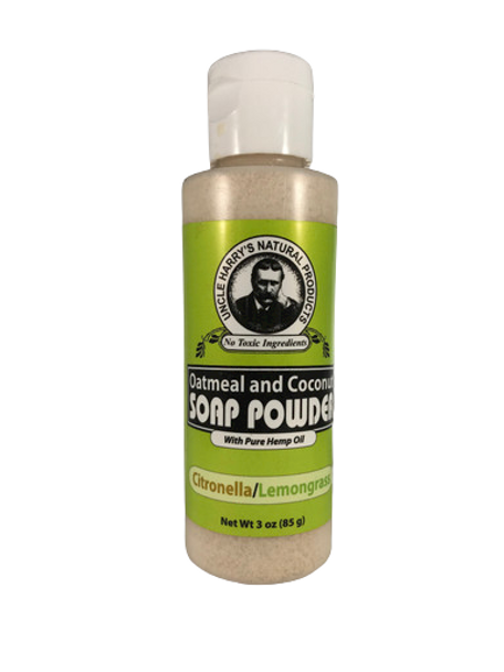 Soap Powder, Oatmeal & Coconut, Citronella/Lemongrass, 3 oz. - Soap Powder, Oatmeal & Coconut, Citronella/Lemongrass, 3 oz