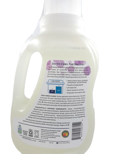 Laundry Detergent, Lavender, 50 Fl oz. - Detergente de lavandería, lavanda, 50 Fl oz.