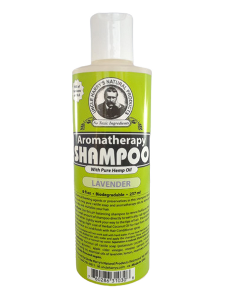 Shampoo, with Pure Hemp Oil, Lavender, 8 fl oz. - Champú, con Aceite Puro de Cáñamo, Lavanda, 8 fl oz.