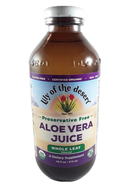 Aloe Vera Juice, Whole Leaf, Organic, 16 fl oz. -