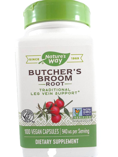 Butchers Broom Root, 100 Vegan Capsules