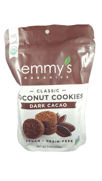 Cookies, Coconut Dark Cacao, Vegan, 6 oz. - Galletas, Coco Cacao Oscuro, Vegano, 6 oz.