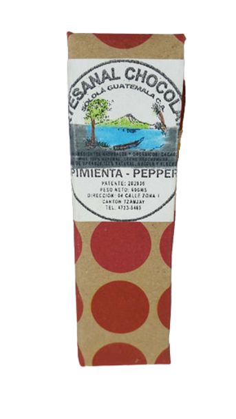 Chocolate Bar, Pepper, 50g - Barra de Chocolate, Pimienta, 50g