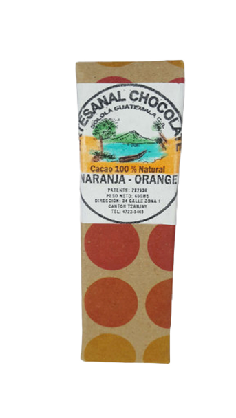 Chocolate Bar, Orange, 50g - Barra de Chocolate, Naranja, 50g