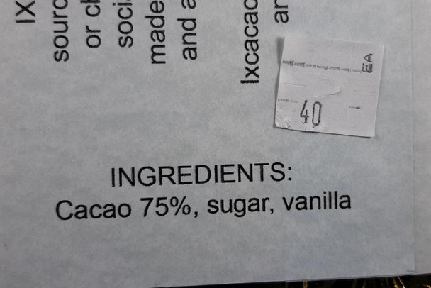Chocolate Bar, Dark, Handmade, 100 gr. -Barra de Chocolate Oscuro, Hecho a Mano, 100 gr.