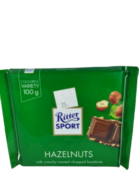 Chocolate, Chopped Hazelnuts, 100g -Chocolate, Avellanas, 100g
