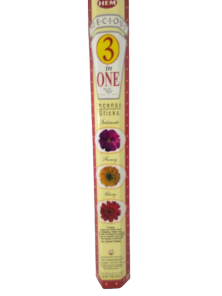Incense, Precious 3 in One, 20 Sticks -Incienso, Precioso 3 en 1, 20 Varillas