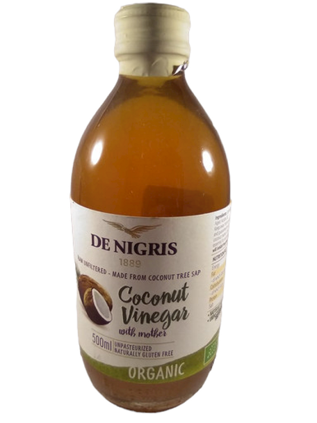 Coconut Vinegar, with Mother, Organic, 500 ml -Vinagre de Coco, con Madre, Orgánico, 500 ml