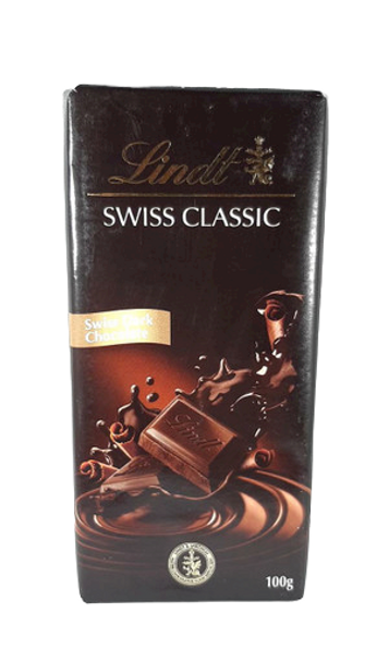 Chocolate Bar, Swiss Classic, Dark,100g - Barra de Chocolate, Suiza Classico, 100g