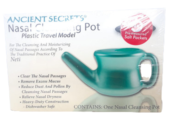 Nasal Cleansing Pot, Plastic Travel Model - Olla de Limpieza Nasal, Modelo de Viaje de Plástico