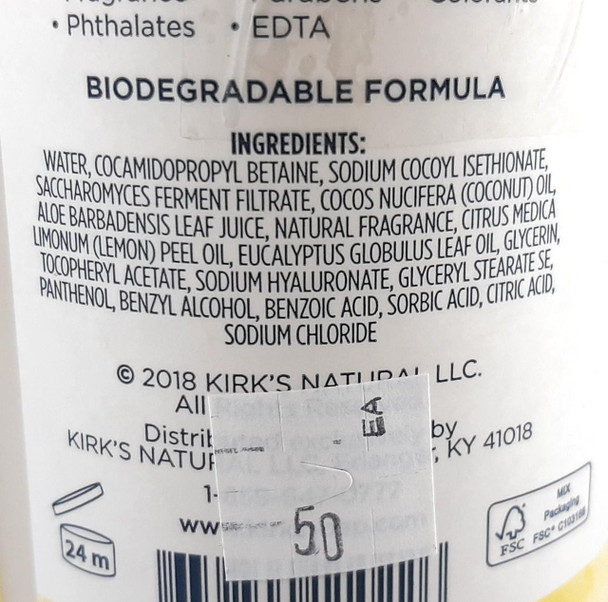Hand Soap, Lemon & Eucalyptus, 12 fl oz. - Jabón de Manos, Limón y Eucalipto, 12 fl oz.
