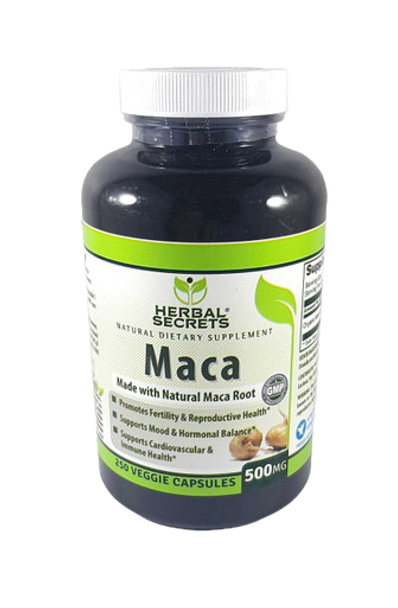 Maca, 500mg, 250 Veggie Capsules - Maca, 500 mg, 250 Cápsulas Vegetales