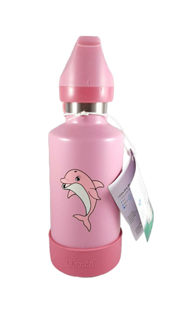 Water Bottle, Children's, Pink Dolphin - Botella para Agua, Niños, Delfín Rosa