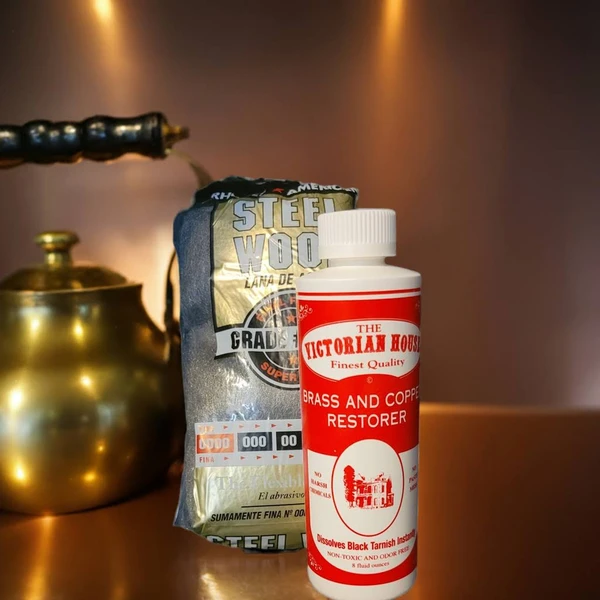 Brass &Copper cleaner / 1 Single Bottle. Non toxic and odor free liquid. Dissolve tarnish and rinse it away in your kitchen sink. No Paste Mess!