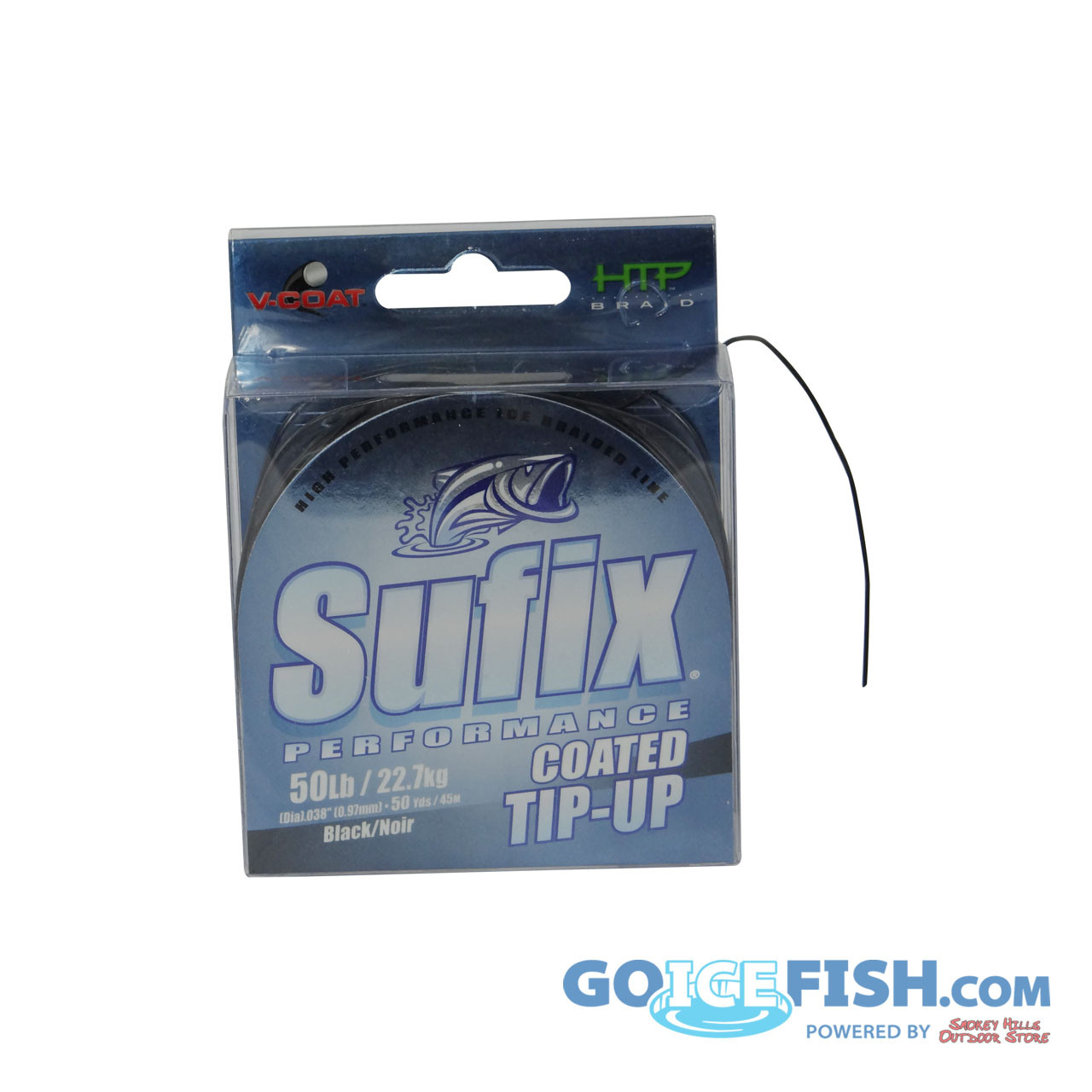 Sufix 609-150BLK Coated Tip Up Line 50lb - GoIceFish