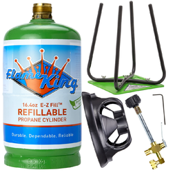 Flame King YSN1LBKT 1# Refillable Cylinder + Kit Flame King YSN1LBKT 1# Refillable Cylinder + Kit