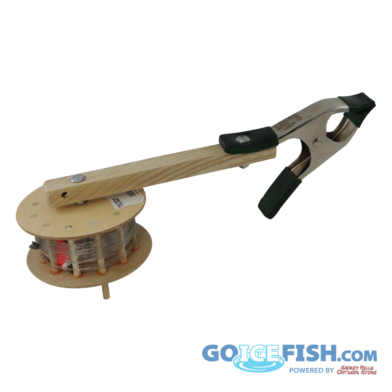 Productive 103 Wood Rattle Reel with Clamp GoIceFish