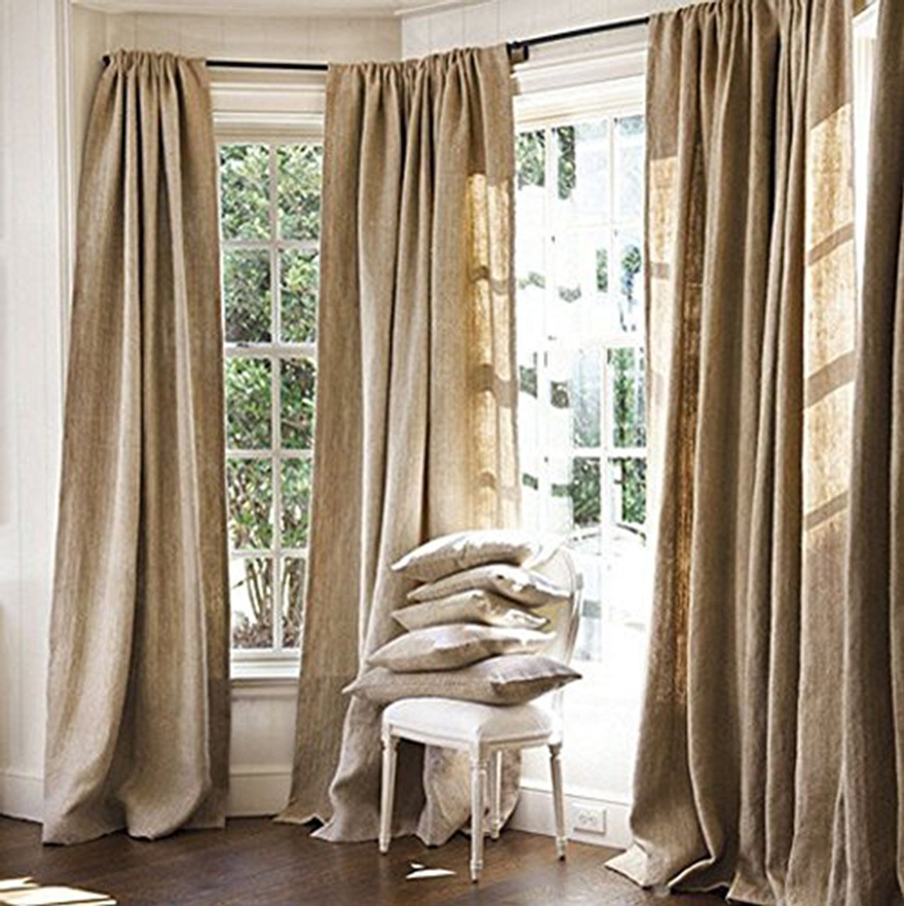 Burlap Drapes