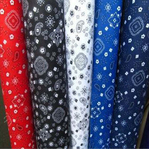 BANDANA PRINT POLY COTTON 