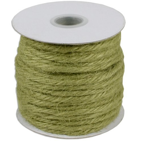 3.5"mm X 25 Yards Burlap Jute Rope Twine - Choose From 8 Colors (Green)