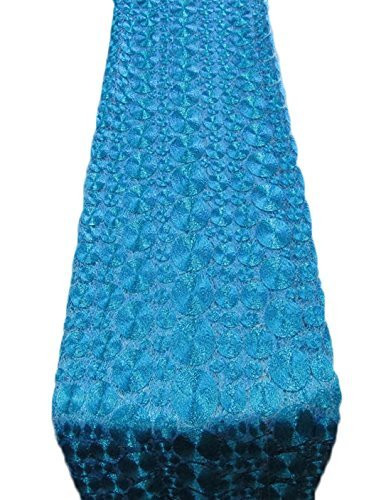 AK-Trading 14" X 108" Vortex Lace Table Runner for Home, Events & Wedding Decorations (Turquoise)