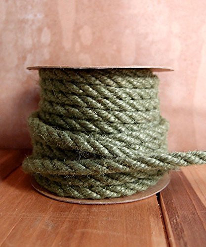AK-Trading 6mm x 10 Yards Jute Rope Cord Twine (Moss Green)