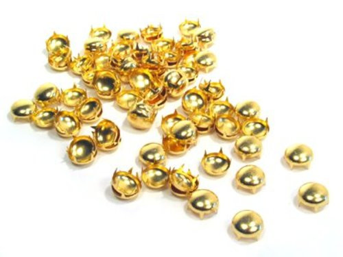 Pack of 100pcs 10MM GOLD Round Dome Metal Studs Spots Nailheads Fastners