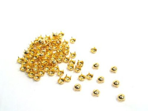 Pack of 500pcs 6MM GOLD Round Dome Metal Studs Spots Nailheads Fastners