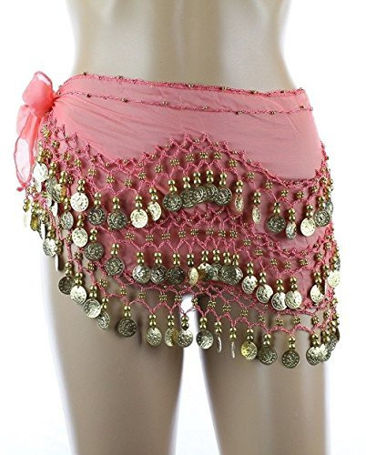PEARL Belly Dance Hip Scarf - Pink