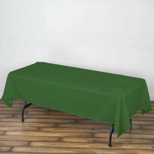 Hunter Green 100% Polyester Rectangular Tablecloth 60 x 102"