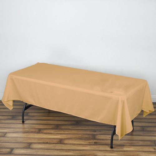 Peach 100% Polyester Rectangular Tablecloth 60 x 102"