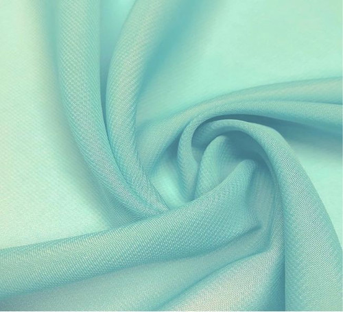 60" Wide Chiffon Fabric - Aqua Blue