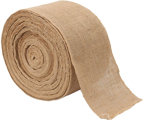 8-Inches Wide Natural Jute Burlap Fabric Rolls - 100 Yards