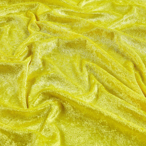 60" Wide - 100% Polyester Panne Velvet - Yellow