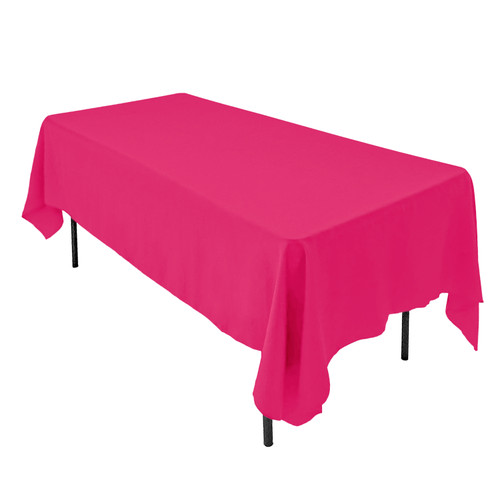 Polyester Rectangular Tablecloth - 60" x 126" - Fuchsia